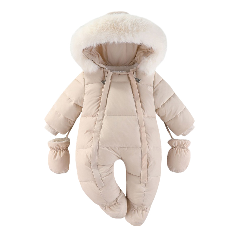 Winter Clothing Newborn - Inverno bebê recém-nascido macacão com luvas