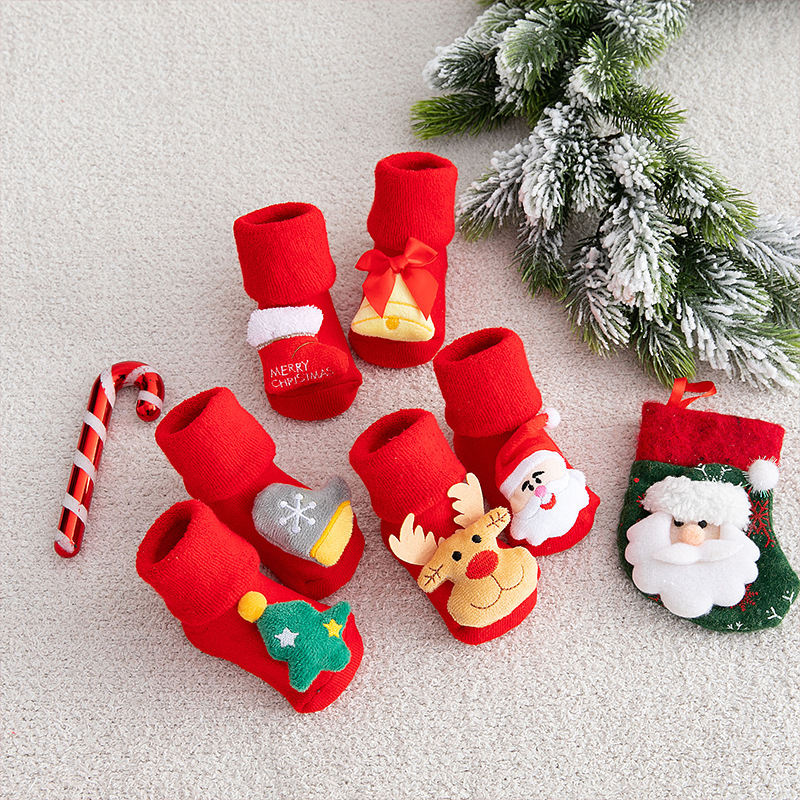 Meias de Natal curtas para rec - Winter Clothing Newborn avaliação e preço